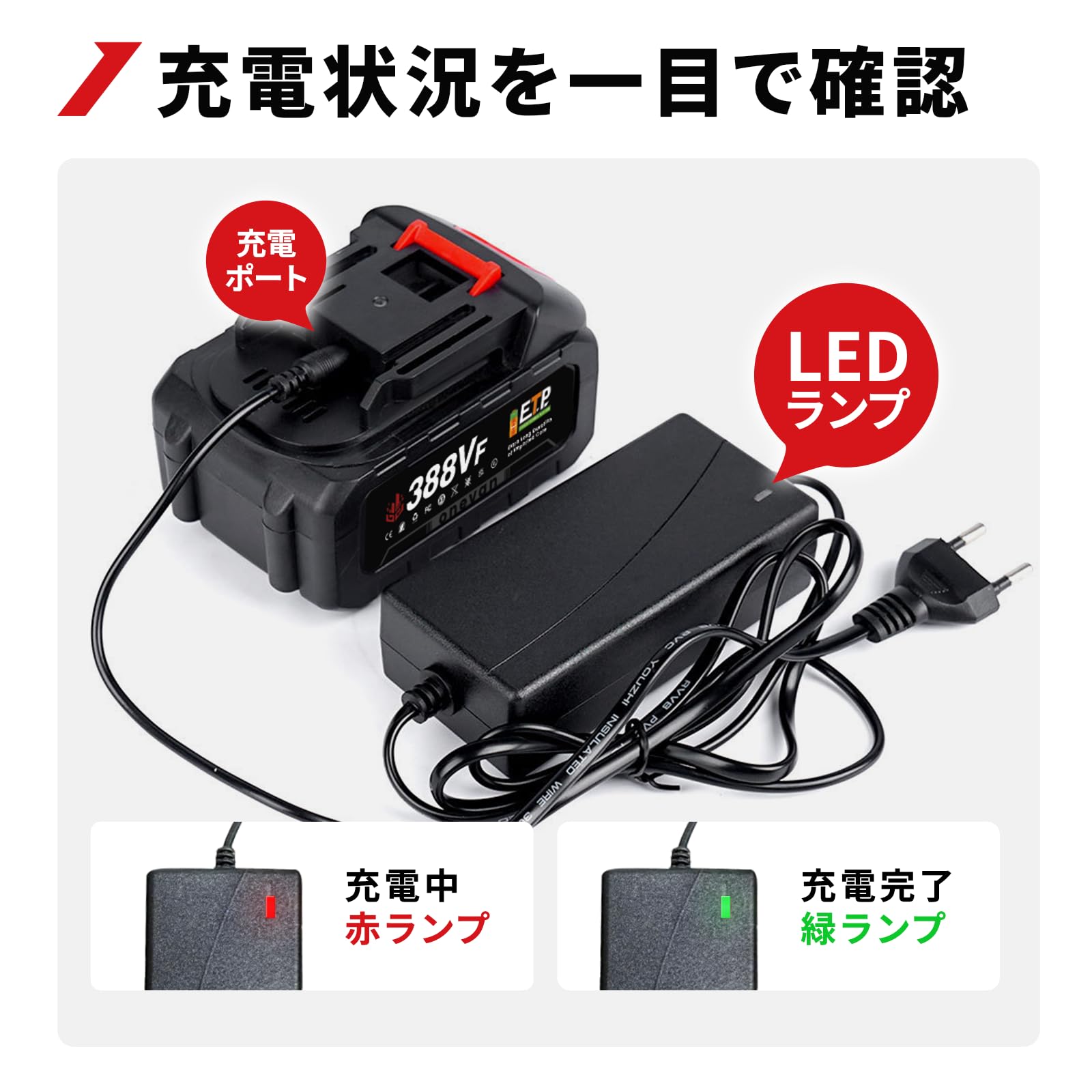 マキタ 互換充電器本体、リチウムイオンバッテリー、互換アダプター